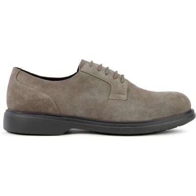 Geox - Derbies en cuir suédé Ottavio gris colombe 41 - Publicité Geox - Derbies en cuir suédé Ottavio gris colombe 41 - Publicité