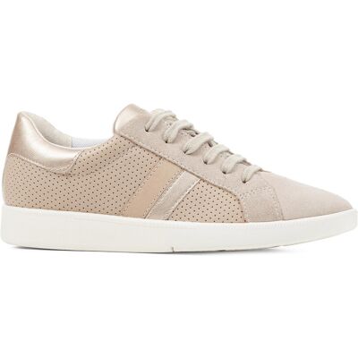 Geox - Sneakers en cuir Meleda taupe pâle 35 - Publicité Geox - Sneakers en cuir Meleda taupe pâle 35 - Publicité