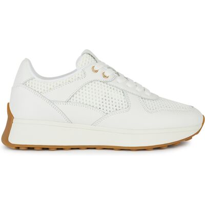 Geox - Sneakers en cuir Amabel blancs 36 - Publicité Geox - Sneakers en cuir Amabel blancs 36 - Publicité