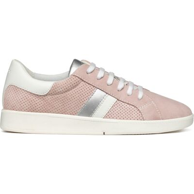 Geox - Sneakers en cuir suédé Meleda rose clair / blanc optique 37 - Publicité Geox - Sneakers en cuir suédé Meleda rose clair / blanc optique 37 - Publicité
