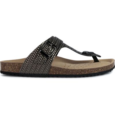 Geox - Sandales en cuir Brionia métalliques 36 - Publicité Geox - Sandales en cuir Brionia métalliques 36 - Publicité