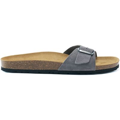 Mandèl - Sandales en velours de cuir Agata grises 46 - Publicité Mandèl - Sandales en velours de cuir Agata grises 46 - Publicité