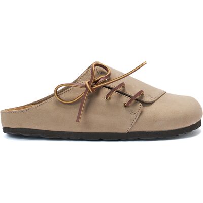 Mandèl - Sabots en velours de cuir Ester taupe 43 - Publicité Mandèl - Sabots en velours de cuir Ester taupe 43 - Publicité