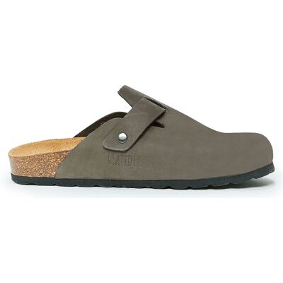 Mandèl - Sabots en velours de cuir Noé gris 43 - Publicité Mandèl - Sabots en velours de cuir Noé gris 43 - Publicité