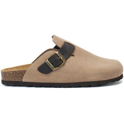 Mandèl - Sabots en velours de cuir Noé taupe 43 - Publicité Mandèl - Sabots en velours de cuir Noé taupe 43 - Publicité
