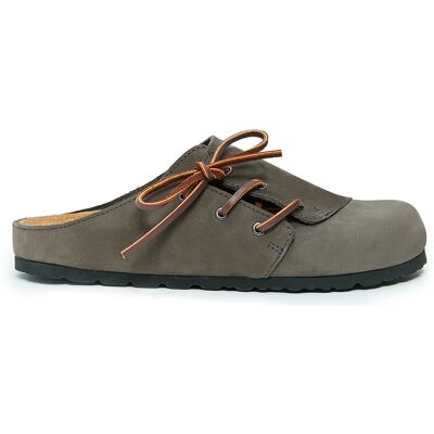 Mandèl - Sabots en velours de cuir Ester gris 43 - Publicité Mandèl - Sabots en velours de cuir Ester gris 43 - Publicité