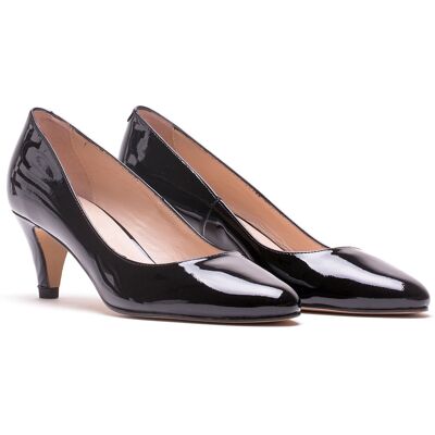 Miswear - Escarpins en cuir verni Margot noires - Talon : 5,5 cm 35 - Publicité Miswear - Escarpins en cuir verni Margot noires - Talon : 5,5 cm 35 - Publicité