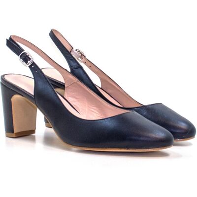 Miswear - Escarpins en cuir Selma noires - Talon : 7 cm 35 - Publicité Miswear - Escarpins en cuir Selma noires - Talon : 7 cm 35 - Publicité