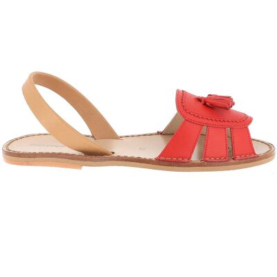 Minorquines - Sandales en cuir Neo 2 Avarca Pomodoro rouges 35 - Publicité Minorquines - Sandales en cuir Neo 2 Avarca Pomodoro rouges 35 - Publicité