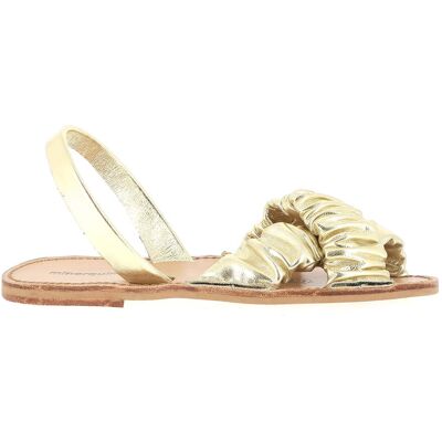 Minorquines - Sandales en cuir Métal Neo Illueca Avarca doré 38 - Publicité Minorquines - Sandales en cuir Métal Neo Illueca Avarca doré 38 - Publicité