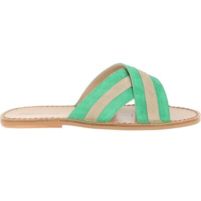 Minorquines - Mules en velours Neo Cap Avarca Émeraudes 37 - Publicité Minorquines - Mules en velours Neo Cap Avarca Émeraudes 37 - Publicité
