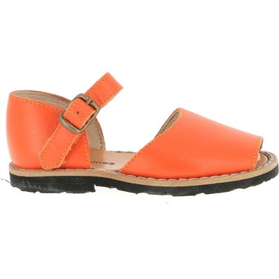 Minorquines - Sandales en cuir Frailera Boucle orange 24 - Publicité Minorquines - Sandales en cuir Frailera Boucle orange 24 - Publicité