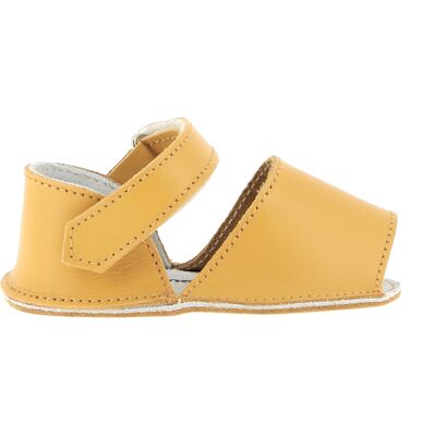 Minorquines - Chaussons en cuir Frailera Baby Golden jaunes T.17 - Publicité Minorquines - Chaussons en cuir Frailera Baby Golden jaunes T.17 - Publicité