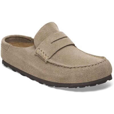 Birkenstock - Mocassins en cuir Naples taupe 45 - Publicité Birkenstock - Mocassins en cuir Naples taupe 45 - Publicité