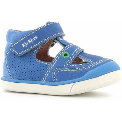 Kickers - Salomés en Velours de cuir perforé Goodspeed marine 18 - Publicité Kickers - Salomés en Velours de cuir perforé Goodspeed marine 18 - Publicité