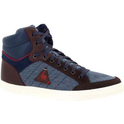 Le Coq Sportif - Baskets en toile & Velours de Cuir Portalet bleu/marron 40 - Publicité Le Coq Sportif - Baskets en toile & Velours de Cuir Portalet bleu/marron 40 - Publicité