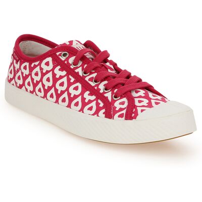 Palladium - Baskets basses en Toile Phoenix rouge/blanc 41 - Publicité Palladium - Baskets basses en Toile Phoenix rouge/blanc 41 - Publicité