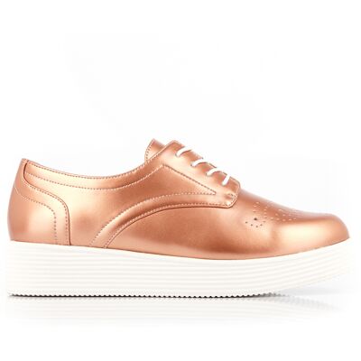 Mellow Yellow - Derbies Creepers en Cuir cuivre 38 - Publicité Mellow Yellow - Derbies Creepers en Cuir cuivre 38 - Publicité