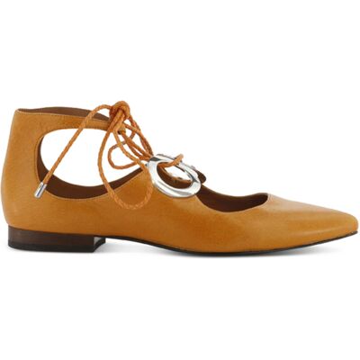 What For - Ballerines en Cuir Liam camel 36 - Publicité What For - Ballerines en Cuir Liam camel 36 - Publicité