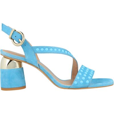 Roberto Botella - Sandales en Velours de Cuir Castille bleues Talon 6.5 cm 36 - Publicité Roberto Botella - Sandales en Velours de Cuir Castille bleues Talon 6.5 cm 36 - Publicité