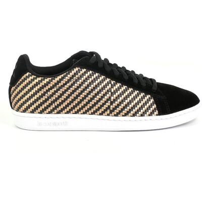 Le Coq Sportif - Baskets Courtset noir/rose 36 - Publicité Le Coq Sportif - Baskets Courtset noir/rose 36 - Publicité