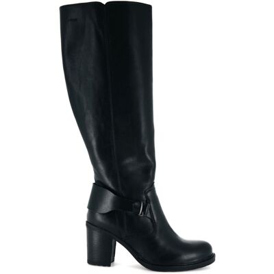 Palladium - Bottes en Cuir noires - Talon 7 cm 36 - Publicité Palladium - Bottes en Cuir noires - Talon 7 cm 36 - Publicité