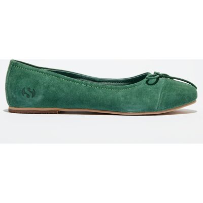 Superga - Ballerines en cuir vert forêt foncé 35 - Publicité Superga - Ballerines en cuir vert forêt foncé 35 - Publicité