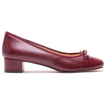 Elodie - Ballerines en Cuir Cherry rouges 35 - Publicité Elodie - Ballerines en Cuir Cherry rouges 35 - Publicité