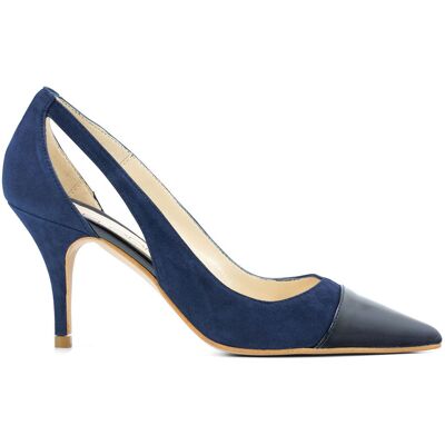 Elodie - Escarpins en Velours de Cuir Olivia marine - Talon 7 cm 38 - Publicité Elodie - Escarpins en Velours de Cuir Olivia marine - Talon 7 cm 38 - Publicité