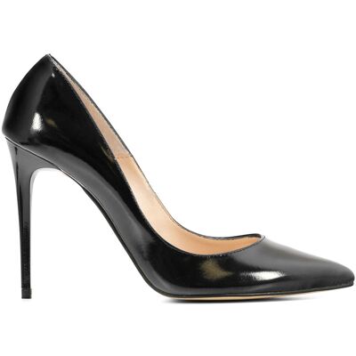 Elodie - Escarpins en Cuir Sarah noirs - Talon 10 cm 35 - Publicité Elodie - Escarpins en Cuir Sarah noirs - Talon 10 cm 35 - Publicité