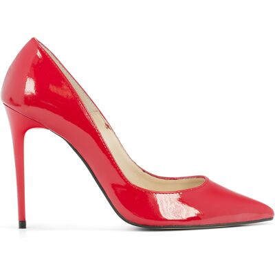 Elodie - Escarpins en Cuir Sarah rouges - Talon 10 cm 35 - Publicité Elodie - Escarpins en Cuir Sarah rouges - Talon 10 cm 35 - Publicité