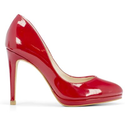 Elodie - Escarpins en Cuir Kate rouges - Talon 10 cm 35 - Publicité Elodie - Escarpins en Cuir Kate rouges - Talon 10 cm 35 - Publicité