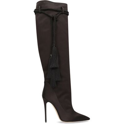 Aleksander Siradekian - Cuissardes en Velours de Cuir noires - Talon 11 cm 39 - Publicité Aleksander Siradekian - Cuissardes en Velours de Cuir noires - Talon 11 cm 39 - Publicité