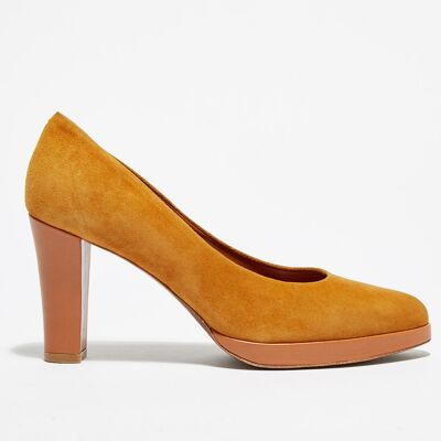 Carel - Escarpins en Velours de Cuir Euterpe camel - Talon 9 cm 36,5 - Publicité Carel - Escarpins en Velours de Cuir Euterpe camel - Talon 9 cm 36,5 - Publicité