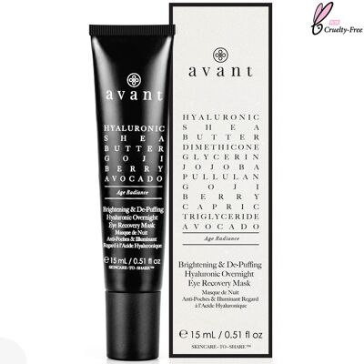 Masque pour les yeux à l'acide hyaluronique Avant - Éclaircissant & Décongestionnant - 15ml - Publicité Masque pour les yeux à l'acide hyaluronique Avant - Éclaircissant & Décongestionnant - 15ml - Publicité