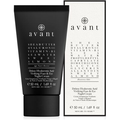 Avant Skincare - Crème Somptueuse Vivifiante Visage & Regard de Nuit à l'Acide Hyaluronique - 50 ml OS - Publicité Avant Skincare - Crème Somptueuse Vivifiante Visage & Regard de Nuit à l'Acide Hyaluronique - 50 ml OS - Publicité