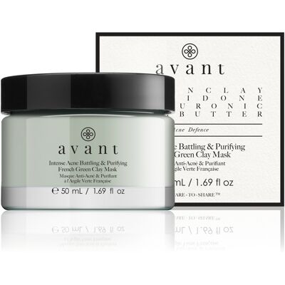 Avant Skincare - Masque Anti-Acné & Purifiant à l'Argile Verte Française - 50 ml OS - Publicité Avant Skincare - Masque Anti-Acné & Purifiant à l'Argile Verte Française - 50 ml OS - Publicité