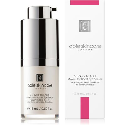 Able Skincare - Sérum regard 3-en-1 ultra riche à l'acide glycolique - 15 ml OS - Publicité Able Skincare - Sérum regard 3-en-1 ultra riche à l'acide glycolique - 15 ml OS - Publicité