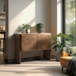 Macabane - Buffet 2 portes en bois de mindi - 100x 47.5 x 80.5cm OS - Publicité Macabane - Buffet 2 portes en bois de mindi - 100x 47.5 x 80.5cm OS - Publicité