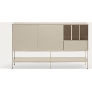 Teulat - Buffet Platt 2 portes, 1 tiroir et 3 niches sable - 166x45x98cm OS - Publicité Teulat - Buffet Platt 2 portes, 1 tiroir et 3 niches sable - 166x45x98cm OS - Publicité