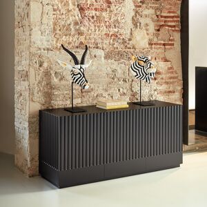 Teulat Doric - Buffet en bois noir moderne - 3 portes - Publicité Teulat Doric - Buffet en bois noir moderne - 3 portes - Publicité