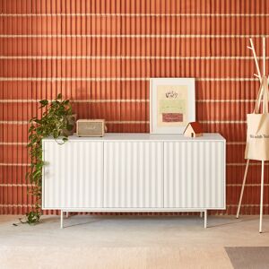 Teulat - Buffet Sierra 3 portes et 3 tiroirs intérieurs blanc - 159,2x47x79,6cm OS - Publicité Teulat - Buffet Sierra 3 portes et 3 tiroirs intérieurs blanc - 159,2x47x79,6cm OS - Publicité