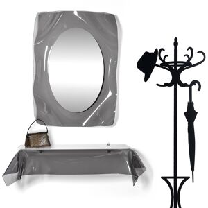 Iplex - Etagère Drapé gris transparent - 110x35x30 cm OS - Publicité Iplex - Etagère Drapé gris transparent - 110x35x30 cm OS - Publicité