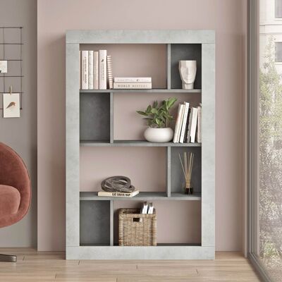 Homitis - Bibliothèque LV22 gris/anthracite - 94.5x27.3x145.8 cm OS - Publicité Homitis - Bibliothèque LV22 gris/anthracite - 94.5x27.3x145.8 cm OS - Publicité