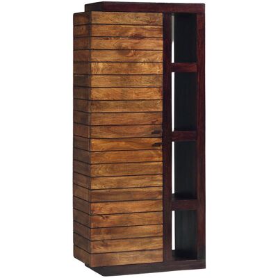 Bois & Chiffons - Colonne bibliothèque bois bicolore marron - 89x41x195 cm OS - Publicité Bois & Chiffons - Colonne bibliothèque bois bicolore marron - 89x41x195 cm OS - Publicité