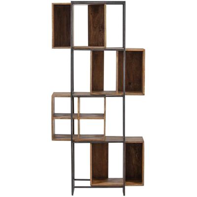 Bois & Chiffons - Bibliothèque 10 cases manguier stockholm naturel ciré - 85x35x180 cm OS - Publicité Bois & Chiffons - Bibliothèque 10 cases manguier stockholm naturel ciré - 85x35x180 cm OS - Publicité