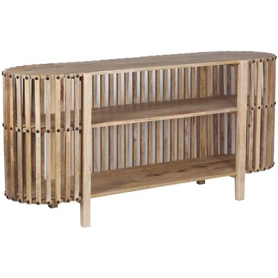 Bois & Chiffons - Buffet ajouré manguier boston marron - 172x45x81 cm OS - Publicité Bois & Chiffons - Buffet ajouré manguier boston marron - 172x45x81 cm OS - Publicité