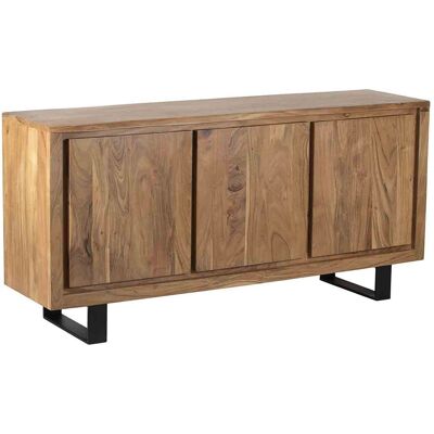 Bois & Chiffons - Buffet 3 portes acacia bunting marron - 166x44x80 cm OS - Publicité Bois & Chiffons - Buffet 3 portes acacia bunting marron - 166x44x80 cm OS - Publicité