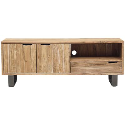 Bois & Chiffons - Meuble TV bois acacia forest brut - 160x40x60 cm OS - Publicité Bois & Chiffons - Meuble TV bois acacia forest brut - 160x40x60 cm OS - Publicité