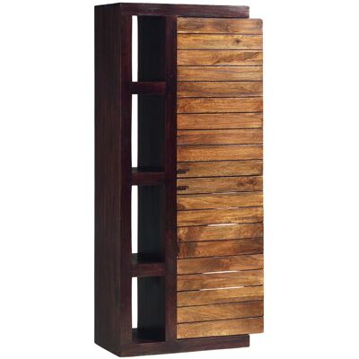 Bois & Chiffons - Colonne étagère bois bicolore marron - 89x41x195 cm OS - Publicité Bois & Chiffons - Colonne étagère bois bicolore marron - 89x41x195 cm OS - Publicité